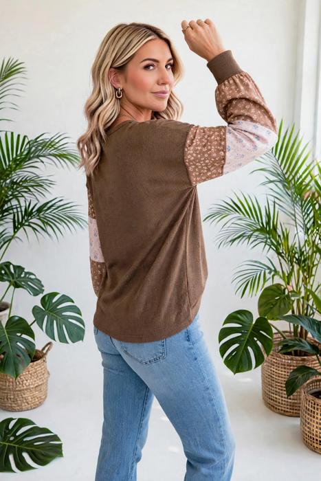 Rosalie Textured Floral Pullover Tunic | S-XL