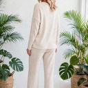  Textured Long Sleeve Tops and Pants Lounge Set | S-2XL