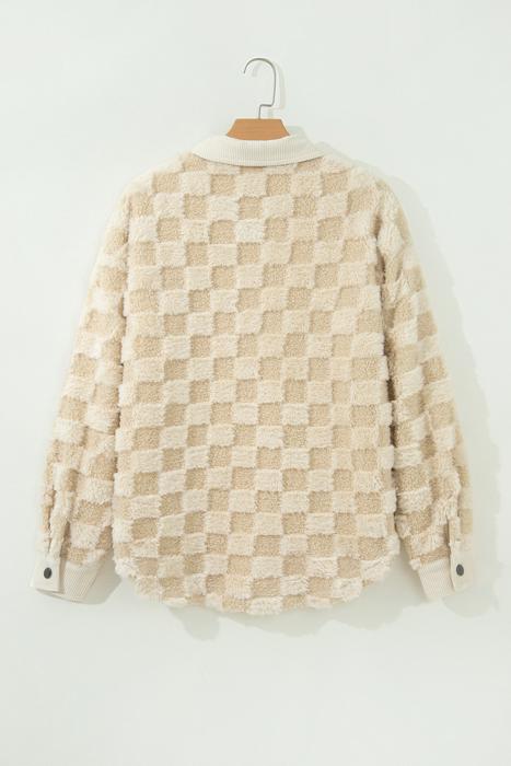 Cozy Checkered Corduroy Shacket | S-XL