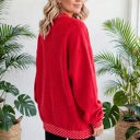 Polka Pop Letter Contrast Trim Sweatshirt | S-XL