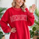  Polka Pop Letter Contrast Trim Sweatshirt | S-XL