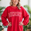  Polka Pop Letter Contrast Trim Sweatshirt | S-XL