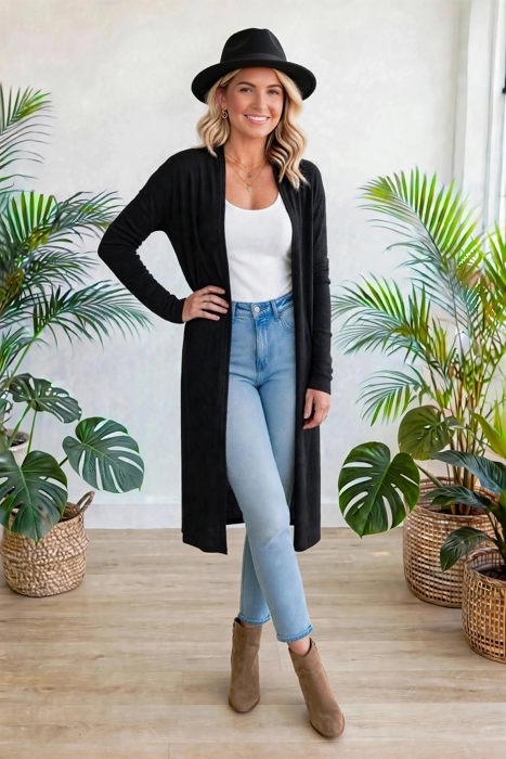 Essential Tunic Layer Long Cardigan | S-XL