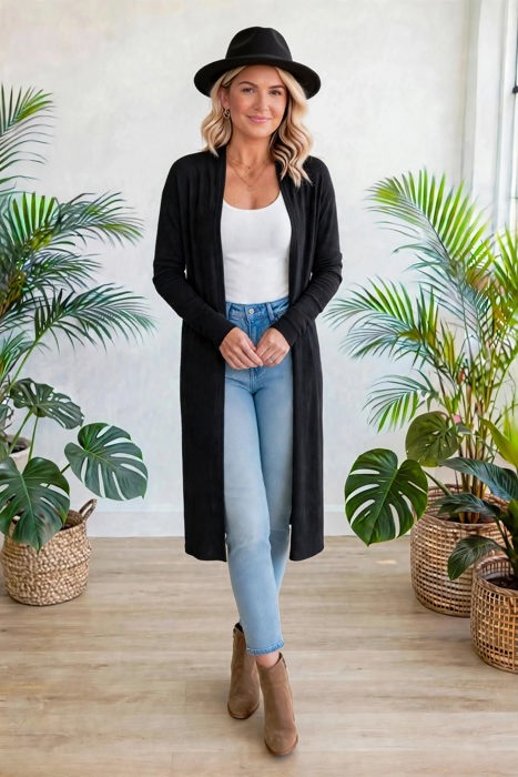 Essential Tunic Layer Long Cardigan | S-XL