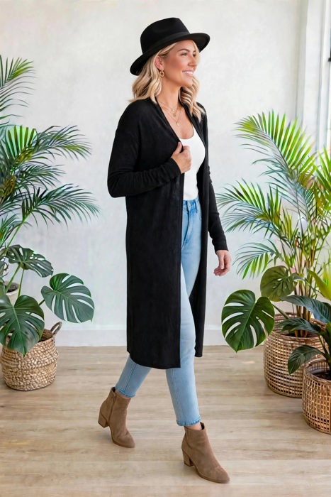 Essential Tunic Layer Long Cardigan | S-XL