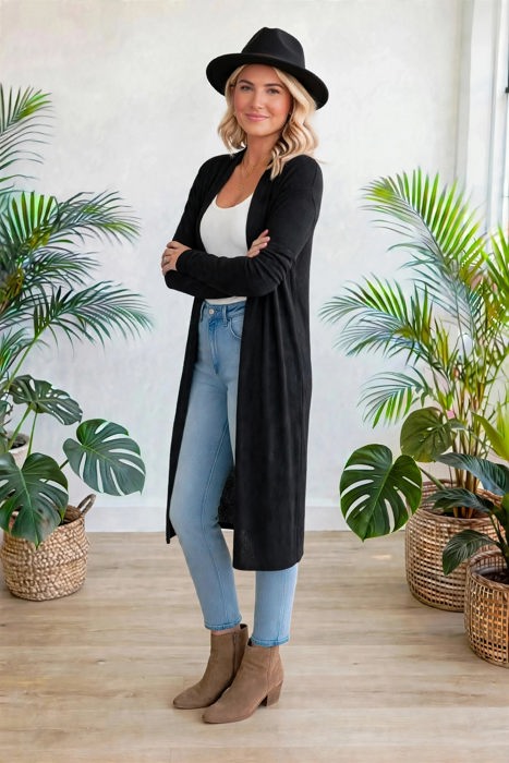 Essential Tunic Layer Long Cardigan | S-XL