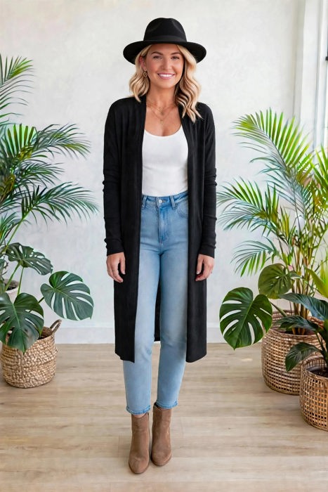 Essential Tunic Layer Long Cardigan | S-XL