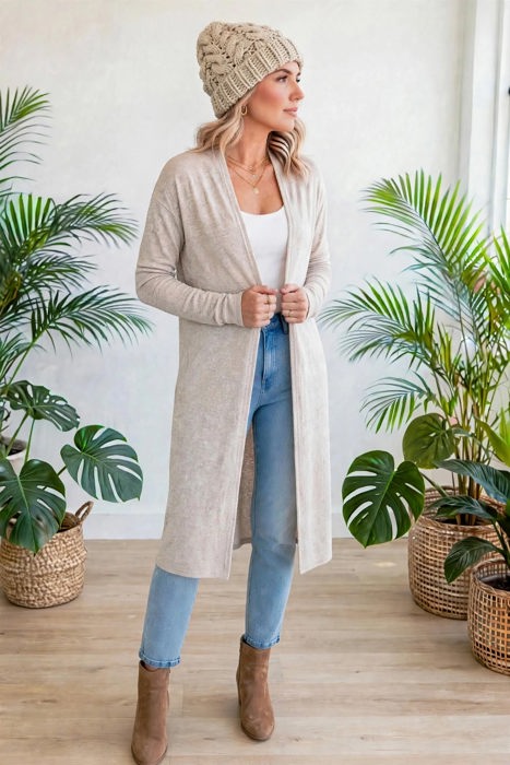 Essential Tunic Layer Long Cardigan | S-XL