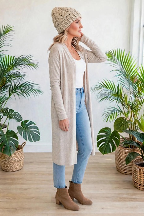 Essential Tunic Layer Long Cardigan | S-XL
