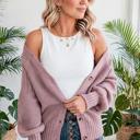  Celeste Texture Knit Button V Neck Cardigan | S-XL