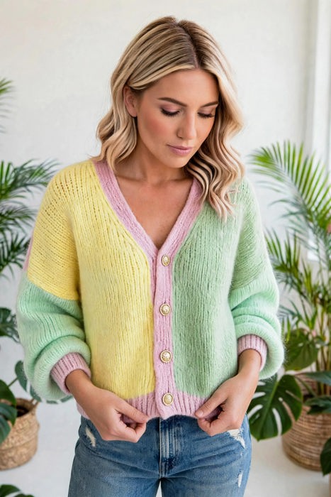 Trend Stitch Drop-Shoulder Cardigan | S-XL