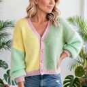  Trend Stitch Drop-Shoulder Cardigan | S-XL
