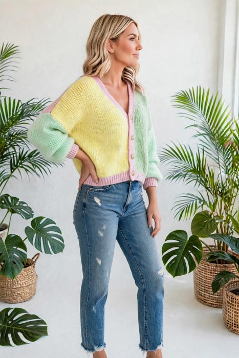 Trend Stitch Drop-Shoulder Cardigan | S-XL