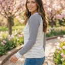  Spring Easy Patchwork Stripe Raglan Top | S-XL