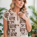  Western Horseshoe Bow Knit Vest | S–XL
