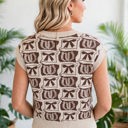  Western Horseshoe Bow Knit Vest | S–XL