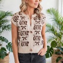  Western Horseshoe Bow Knit Vest | S–XL