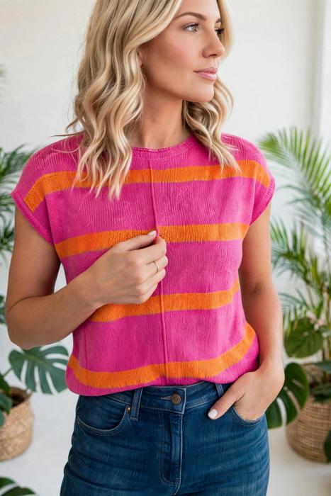 Westelle Stripe Knit Western Sweater | S-XL