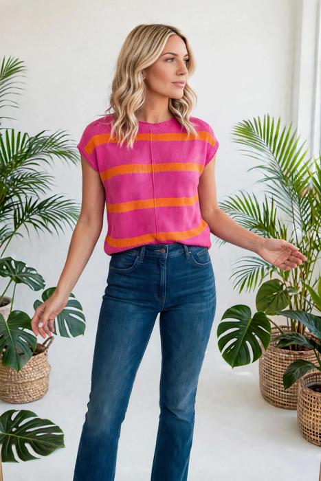 Westelle Stripe Knit Western Sweater | S-XL