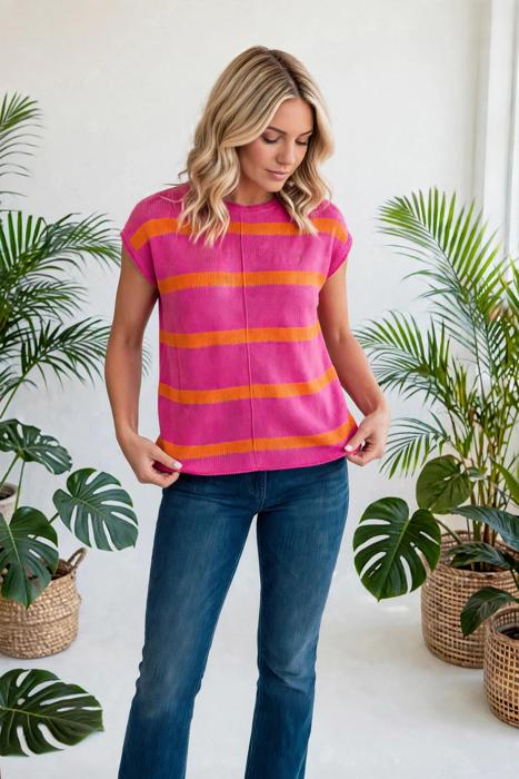 Westelle Stripe Knit Western Sweater | S-XL
