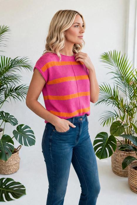 Westelle Stripe Knit Western Sweater | S-XL