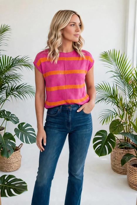 Westelle Stripe Knit Western Sweater | S-XL