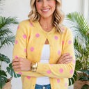  Cozy Dots Front Button Cardigan | S-XL