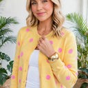  Cozy Dots Front Button Cardigan | S-XL