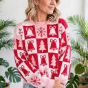  Yuletide Plaid Tunic Knitwear Sweater | S-XL