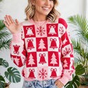  Yuletide Plaid Tunic Knitwear Sweater | S-XL