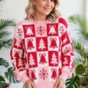  Yuletide Plaid Tunic Knitwear Sweater | S-XL
