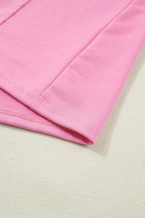 Bloom Patched Raw Seam Oversized Tee | S-XL