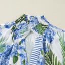  Tropical Striped Patchwork V-Neck Top | S-XL