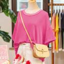  Spiral Ribbed Bow-Back Oversized Tee | S-XL