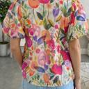  Printed Cotton Floral Puff Sleeve Blouse | S-XL