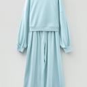  Drop Shoulder Puff Sleeve Cropped Pullover Pants Set | S-XL
