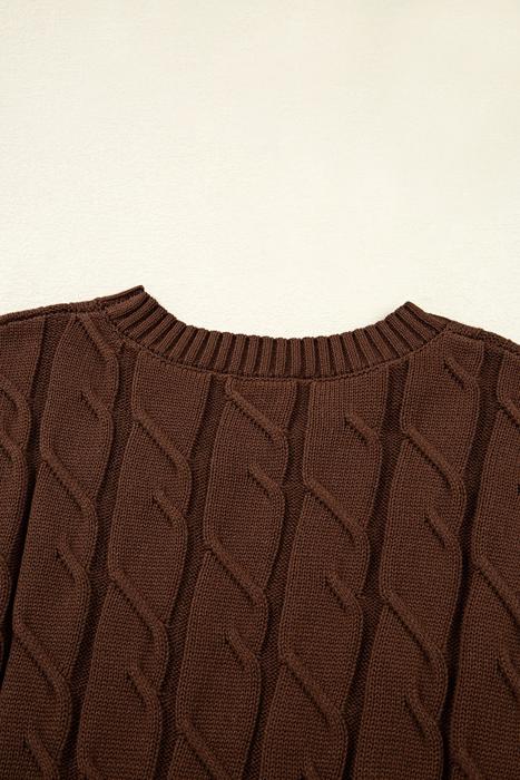 Soft Texture Crew Neck Shor Sleeve Sweater | S-XL