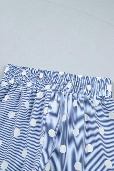 Polka Dot Print High Waisted Shorts | S-XL