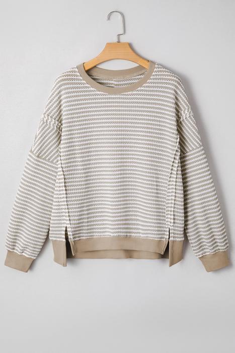 Striped Oversized Drop Shoulder Top | S-XL