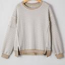  Striped Oversized Drop Shoulder Top | S-XL
