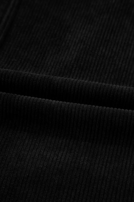 Corduroy Patched Pocket Mini Dress | S-XL