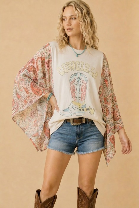 The  Boho Poncho Tee | S-L