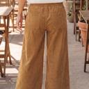  Button Front Elastic Waist Wide Leg Pants | S-XL