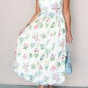  Floral Tie-Strap High Waist Midi Dress | S-XL