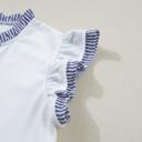  Contrast Stripe Split Neck Sleeveless Summer Dress | S-XL