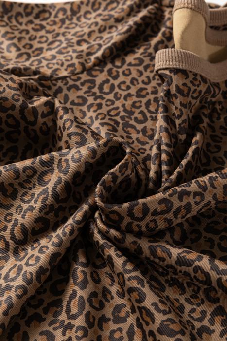 Leopard Print Crew Neck Tee | S-XL