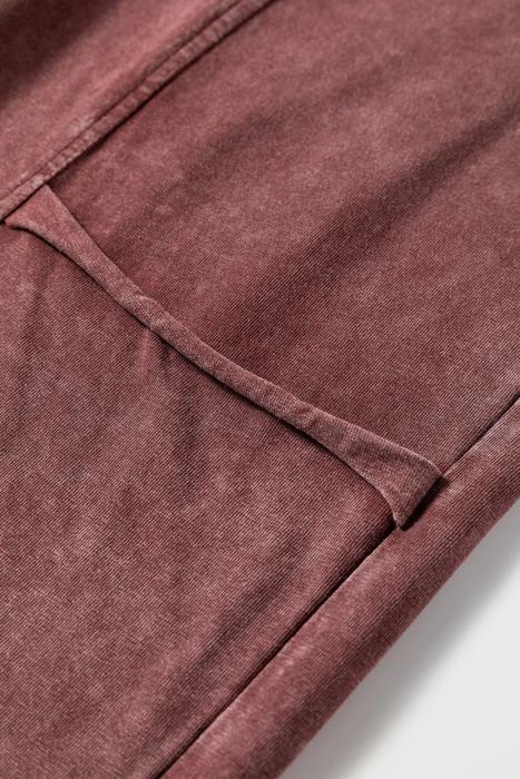 Lace-Up Raw Hem Patched Pocket Pants | S-XL