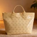  Glossy Floral Eyelet Waterproof Tote Bag
