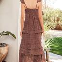  Polka Dot Backless Ruffled Tiered Maxi Dress | S-XL