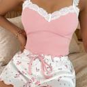  Floral Breeze Ribbed Lounge Set.